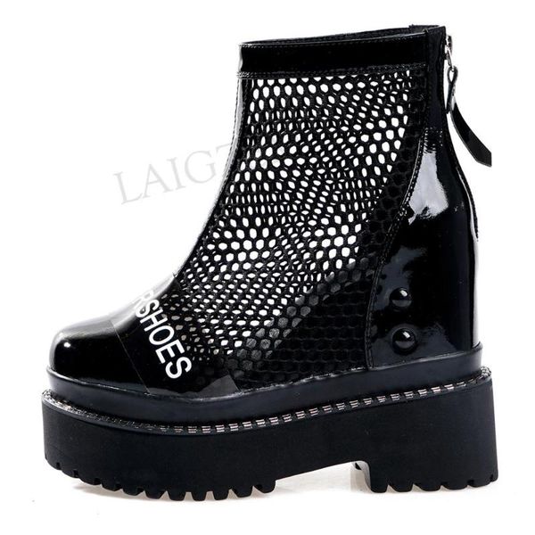 real leather women ankle boots thick bottom wedges heigh increasing boots summer shoes woman botas mujer size 32 39 40, Black
real leather women ankle boots thick bottom wedges heigh increasing boots summer shoes woman botas mujer size 32 39 40, Black