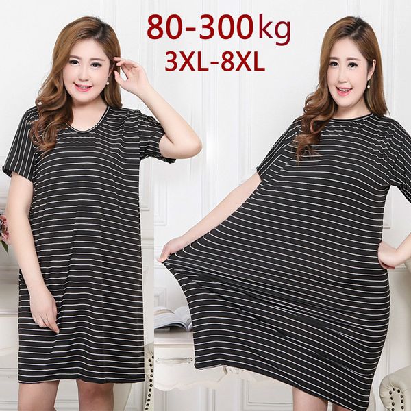 3xl-8xl plus size summer casual dress 2019 new women striped midi loose stretch dress 6xl 7xl large size black ladies ol dress, Black;gray
3xl-8xl plus size summer casual dress 2019 new women striped midi loose stretch dress 6xl 7xl large size black ladies ol dress, Black;gray