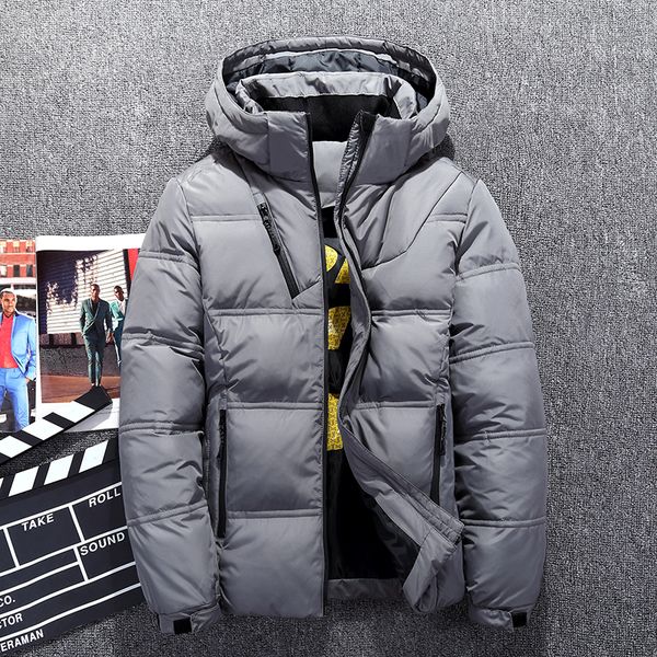 2019 winter men white duck down jacket casual windproof warm jackets and coats slim fit gray parkas, Black
2019 winter men white duck down jacket casual windproof warm jackets and coats slim fit gray parkas, Black