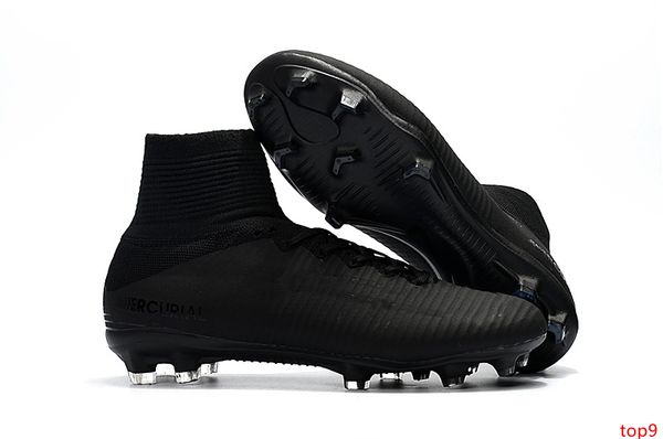 new arrival full black soccer cleats mercurial superfly kids soccer shoes high ankle cristiano ronaldo mens womens football boots
new arrival full black soccer cleats mercurial superfly kids soccer shoes high ankle cristiano ronaldo mens womens football boots
