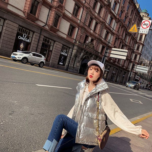 cotton-padded clothes women's 2019 winter new style korean-style versitile fashion loose-fit hooded bronze thick cotton coat wai, Blue;black
cotton-padded clothes women's 2019 winter new style korean-style versitile fashion loose-fit hooded bronze thick cotton coat wai, Blue;black