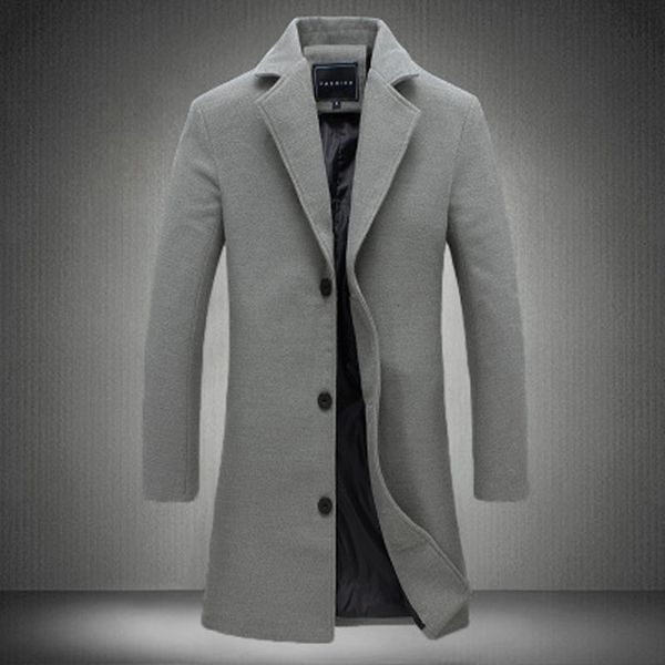 autumn winter mens brand fleece blends jacket male overcoat casual solid slim collar coats long cotton trench coat streetwear, Black
autumn winter mens brand fleece blends jacket male overcoat casual solid slim collar coats long cotton trench coat streetwear, Black