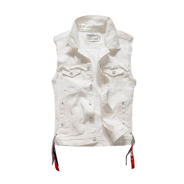 bannaji men`s denim vest white distressed street style retro waistcoat jeans sleeveless jacket and coat for male, Black;white
bannaji men`s denim vest white distressed street style retro waistcoat jeans sleeveless jacket and coat for male, Black;white
