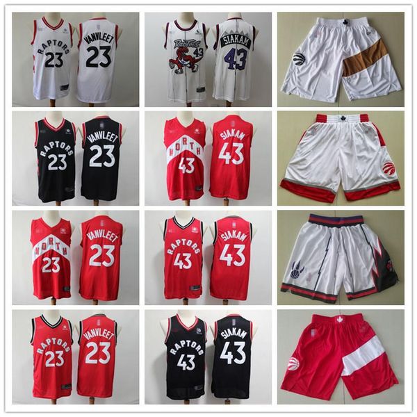 mens toronto raptors throwback jerseys pascal 43 siakam fred 23 vanvleet basketball jersey basketball shorts black white, Black;red 
mens toronto raptors throwback jerseys pascal 43 siakam fred 23 vanvleet basketball jersey basketball shorts black white, Black;red