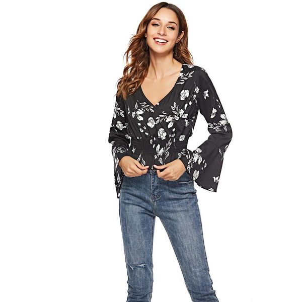 женщины повседневная цветочные блузы весна лето v-образным вырезом шифон элегантный пляж tops оборками дизайнерская рубашки, White
женщины повседневная цветочные блузы весна лето v-образным вырезом шифон элегантный пляж tops оборками дизайнерская рубашки, White