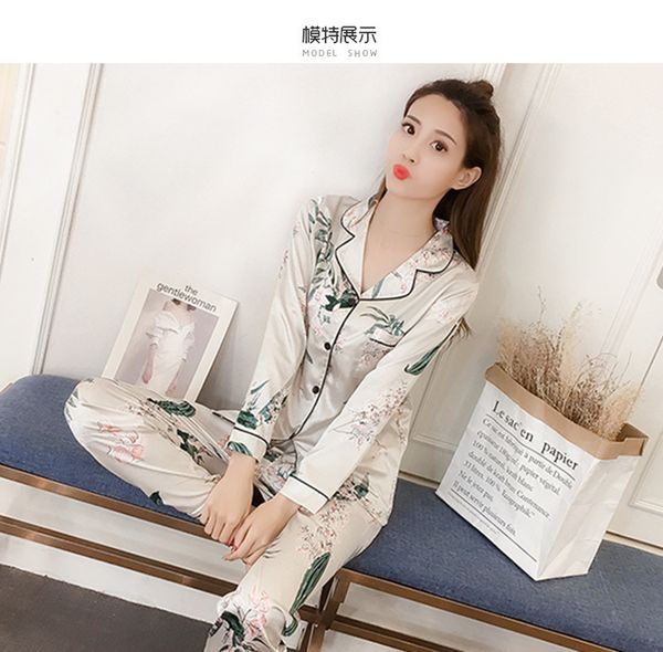 women's sleepwear pajama spring silk suit comfortable, silky and lovely long sleeve ladies' home clothes, Black;red
women's sleepwear pajama spring silk suit comfortable, silky and lovely long sleeve ladies' home clothes, Black;red