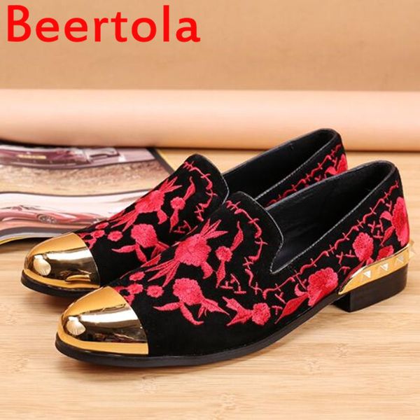 beertola red embroidery flock leather men's dress shoes flats heel shoes men business style male flat bottom man big size, Black
beertola red embroidery flock leather men's dress shoes flats heel shoes men business style male flat bottom man big size, Black