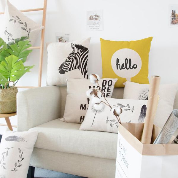 modern home decor black and white zebra cushion simple english text dandelion feather leaf garland plush pillow for office chair
modern home decor black and white zebra cushion simple english text dandelion feather leaf garland plush pillow for office chair