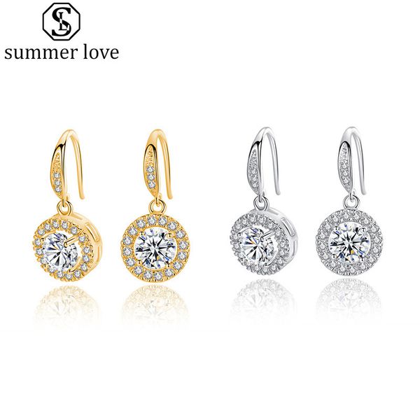 classical cubic zirconia halo leverback drop earrings gold silve color ear wires for women designer hoop earrings-z, Golden;silver
classical cubic zirconia halo leverback drop earrings gold silve color ear wires for women designer hoop earrings-z, Golden;silver