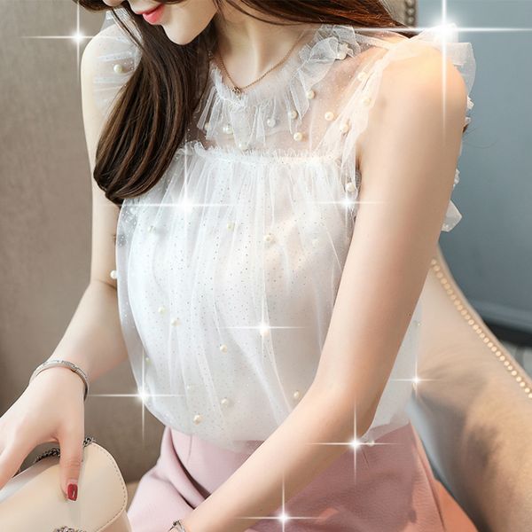 blusas mujer de moda 2019 womens clothing womens and blouses sleeveless beading mesh lace blouse women ladies b373, White
blusas mujer de moda 2019 womens clothing womens and blouses sleeveless beading mesh lace blouse women ladies b373, White