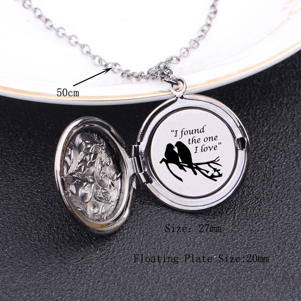 sliver color floating pendant beautiful birthday necklace locket for the one i loved memorized day couple lovers girlfriend, Silver
sliver color floating pendant beautiful birthday necklace locket for the one i loved memorized day couple lovers girlfriend, Silver