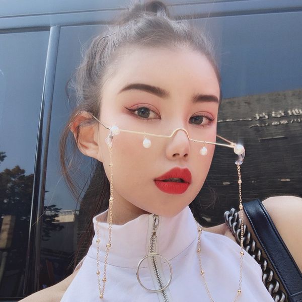 retro fashion pearl pendant no lense glasses half frame eyeglasses glasses frame girl eyewear without chain party p prop, Black
retro fashion pearl pendant no lense glasses half frame eyeglasses glasses frame girl eyewear without chain party p prop, Black