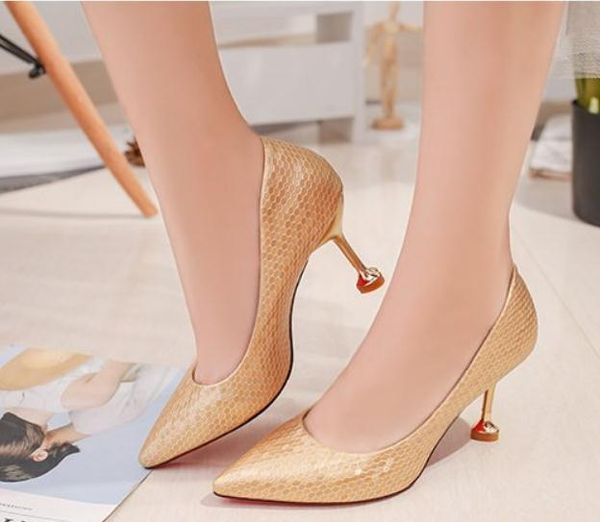 2018 women's shoes in spring and autumn with new style high-heeled fine heel pointed end @99, Black
2018 women's shoes in spring and autumn with new style high-heeled fine heel pointed end @99, Black