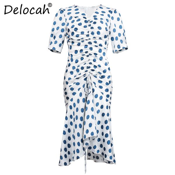 delocah women summer midi dress fashion designer v-neck dot printed elegant slim ruched ladies party dresses vestidos 2020, Black;gray
delocah women summer midi dress fashion designer v-neck dot printed elegant slim ruched ladies party dresses vestidos 2020, Black;gray