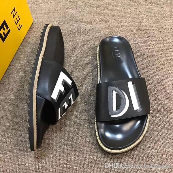 2020 fashion luxury men sandals spring and summer beach non-slip flip flops for men letter leather flat slippers with box, Black
2020 fashion luxury men sandals spring and summer beach non-slip flip flops for men letter leather flat slippers with box, Black