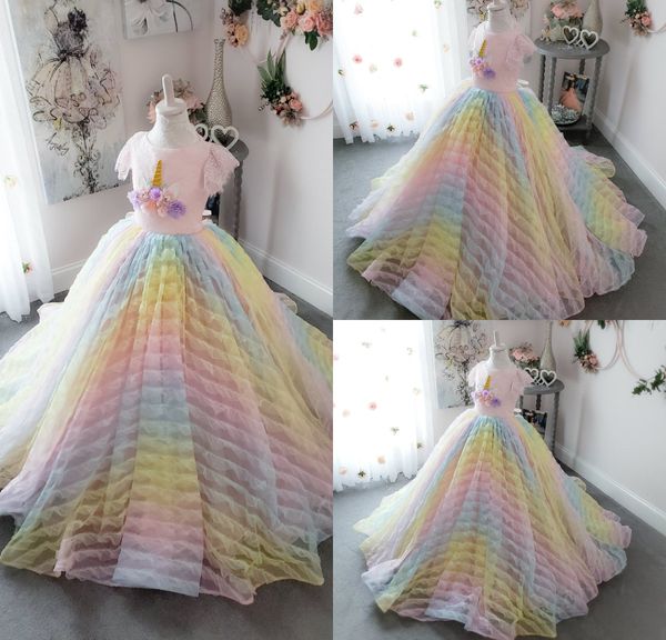 2020 rainbow little girls pageant dresses lace 3d floral appliqued short sleeves flower girl dress for wedding party gowns princess wear, White;blue
2020 rainbow little girls pageant dresses lace 3d floral appliqued short sleeves flower girl dress for wedding party gowns princess wear, White;blue