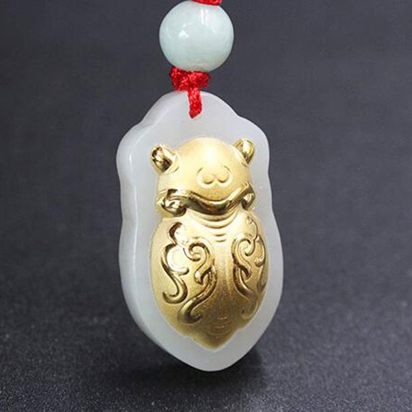 natural hetian white jade pendant inlay 24k gold auspicious cicada necklace pendant men and women jade jewelry gifts, Silver
natural hetian white jade pendant inlay 24k gold auspicious cicada necklace pendant men and women jade jewelry gifts, Silver