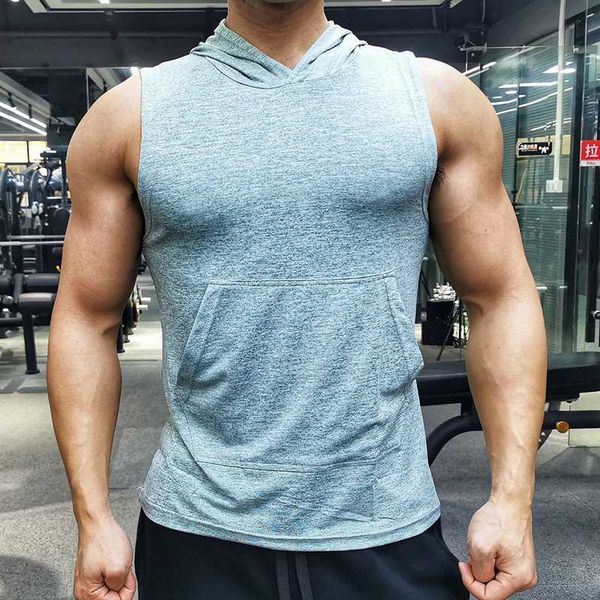 summer hooded vest sport shirt men sleeveless running t shirt hoody sportswear fitness training gym t-shirt workout tees, Black;blue
summer hooded vest sport shirt men sleeveless running t shirt hoody sportswear fitness training gym t-shirt workout tees, Black;blue