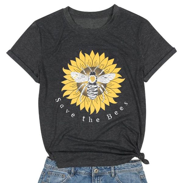 see the bees letter print sunflower bees short sleeve t-shirt printed tee summer female t shirt short sleeve t shirt, White
see the bees letter print sunflower bees short sleeve t-shirt printed tee summer female t shirt short sleeve t shirt, White