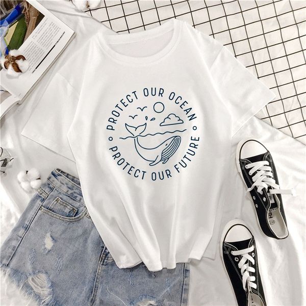 protect our oceam letter cartoon funny kawaii print women t-shirt new summer tumblr fashion casual harajuku loose women clothing, White
protect our oceam letter cartoon funny kawaii print women t-shirt new summer tumblr fashion casual harajuku loose women clothing, White