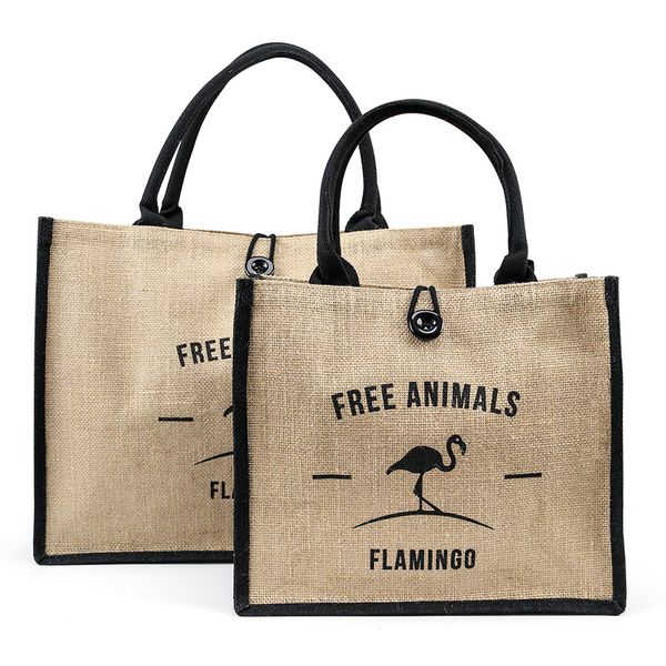 summer female flamingo owl jute linen luxury tote large capacity female casual shoulder bag beach gift bag for women
summer female flamingo owl jute linen luxury tote large capacity female casual shoulder bag beach gift bag for women