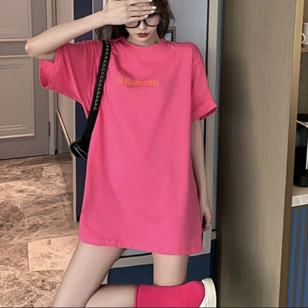multicolor t-shirt female base with short sleeve ins t-shirt western style loose medium and long middle sleeve letter fashion, White
multicolor t-shirt female base with short sleeve ins t-shirt western style loose medium and long middle sleeve letter fashion, White