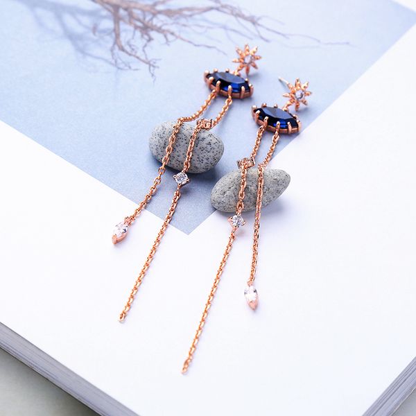 bohemia luxury zircon long chain tassel earrings for women charm rhinestone long dangle earrings wedding fashion jewelry, Silver
bohemia luxury zircon long chain tassel earrings for women charm rhinestone long dangle earrings wedding fashion jewelry, Silver
