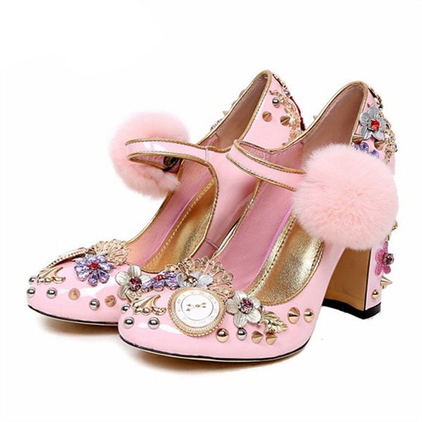 rhinestone horologe design women high heels handmade vintage women pumps chunky heel pom pom wedding dress shoes woman, Black
rhinestone horologe design women high heels handmade vintage women pumps chunky heel pom pom wedding dress shoes woman, Black