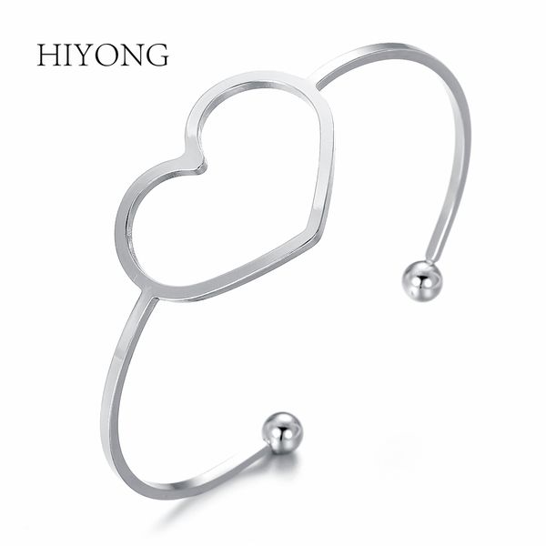 hiyong trendy lover cuff bracelets bangles for woman sliver color stainless steel bracelet with heart luxury jewelry, Black
hiyong trendy lover cuff bracelets bangles for woman sliver color stainless steel bracelet with heart luxury jewelry, Black