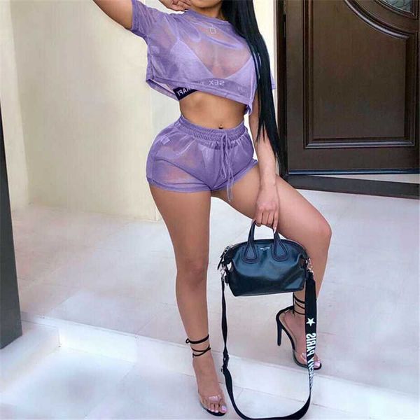summer women two piece set outfits mesh crop shorts solid color track suit women streetwear plus size clothes womens sets, White
summer women two piece set outfits mesh crop shorts solid color track suit women streetwear plus size clothes womens sets, White