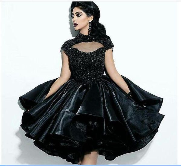 black ball gwon plus size beaded short prom dresses high neck party homecoming dresses, Red
black ball gwon plus size beaded short prom dresses high neck party homecoming dresses, Red