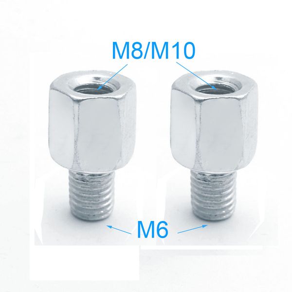 1 pair (2 pcs) scooter motorcycle rear mirror adapters m10 10mm m8 8mm to 6mm m6 male female right hand thread changing screw
1 pair (2 pcs) scooter motorcycle rear mirror adapters m10 10mm m8 8mm to 6mm m6 male female right hand thread changing screw