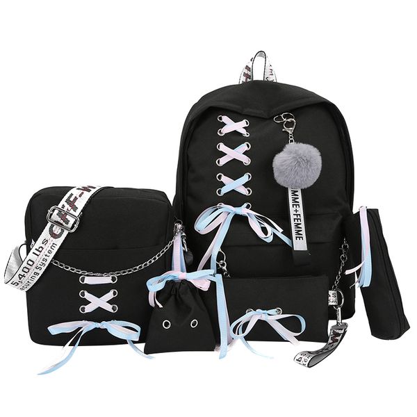 chain usb backpack women canvas 5pcs/set women backpack teenager girls backpacks shoulder bag female student school bags tassel
chain usb backpack women canvas 5pcs/set women backpack teenager girls backpacks shoulder bag female student school bags tassel