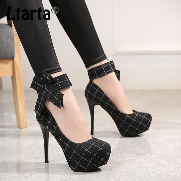 dress shoes ltarta spring waterproof platform high-heeled women's single square plaid foot ring with bow zsh, Black
dress shoes ltarta spring waterproof platform high-heeled women's single square plaid foot ring with bow zsh, Black