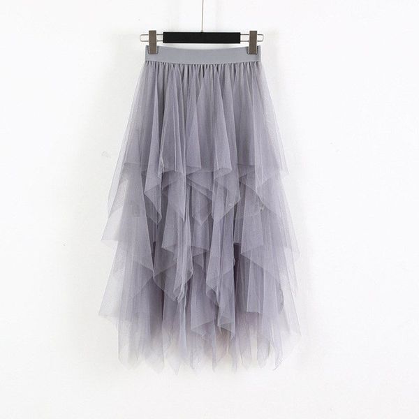 women irregular hem mesh tutu skirt fashion elastic high waist long tulle skirt fashion spring party for ladies, Black
women irregular hem mesh tutu skirt fashion elastic high waist long tulle skirt fashion spring party for ladies, Black