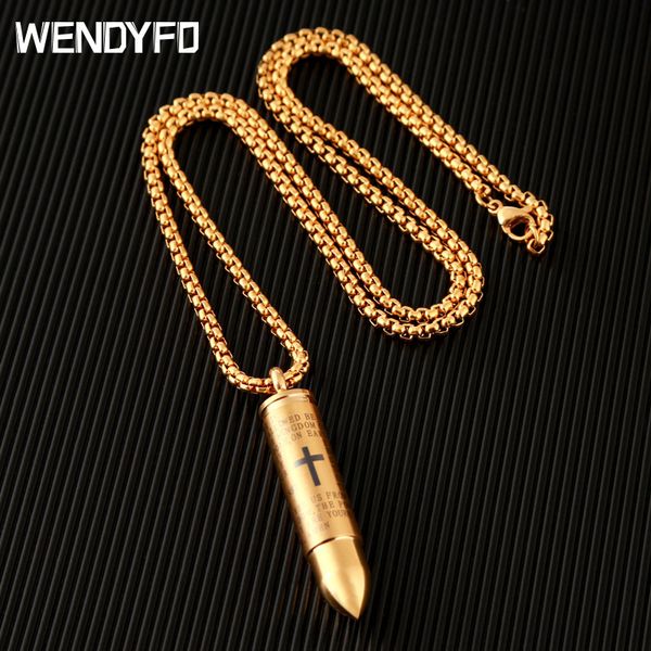 wendyfo hip hop punk cross pendant necklace men stainless steel gold color bible prayer chain necklace male jewelry accessories, Silver
wendyfo hip hop punk cross pendant necklace men stainless steel gold color bible prayer chain necklace male jewelry accessories, Silver