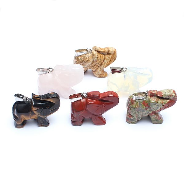natural gemstone necklace pendant 36*28mm elephant pendant yellow tiger eye red jasper rose quartz stone charms jewelry, Silver
natural gemstone necklace pendant 36*28mm elephant pendant yellow tiger eye red jasper rose quartz stone charms jewelry, Silver