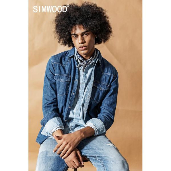 simwood 2019 autumn new denim shirts men casual snap button 100% cotton shirt plus size quality brand clothing 190407, White;black
simwood 2019 autumn new denim shirts men casual snap button 100% cotton shirt plus size quality brand clothing 190407, White;black