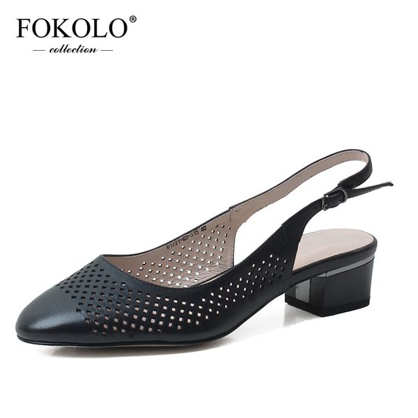 fokolo sandals women sheepskin mesh breathable upper new mid heel genuine leather lady summer shoes pointed toe buckle strap l12, Black
fokolo sandals women sheepskin mesh breathable upper new mid heel genuine leather lady summer shoes pointed toe buckle strap l12, Black