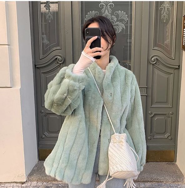 mint green faux fur coat luxury brand fashion special long sleev designer fur coat vintage outwears casual work, Black
mint green faux fur coat luxury brand fashion special long sleev designer fur coat vintage outwears casual work, Black