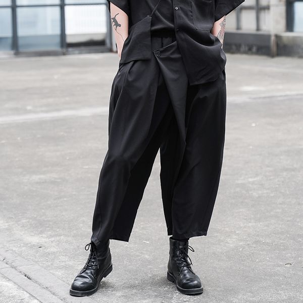 men elastic waist loose casual pant male streetwear hip hop harem trousers japan style kimono pant joggers sweatpants, Black
men elastic waist loose casual pant male streetwear hip hop harem trousers japan style kimono pant joggers sweatpants, Black