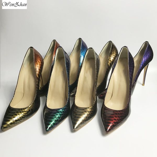 wenzhan high heels 12cm 2019new arrival colorful stiletto women pumps wedding shoes a910-29, Black
wenzhan high heels 12cm 2019new arrival colorful stiletto women pumps wedding shoes a910-29, Black