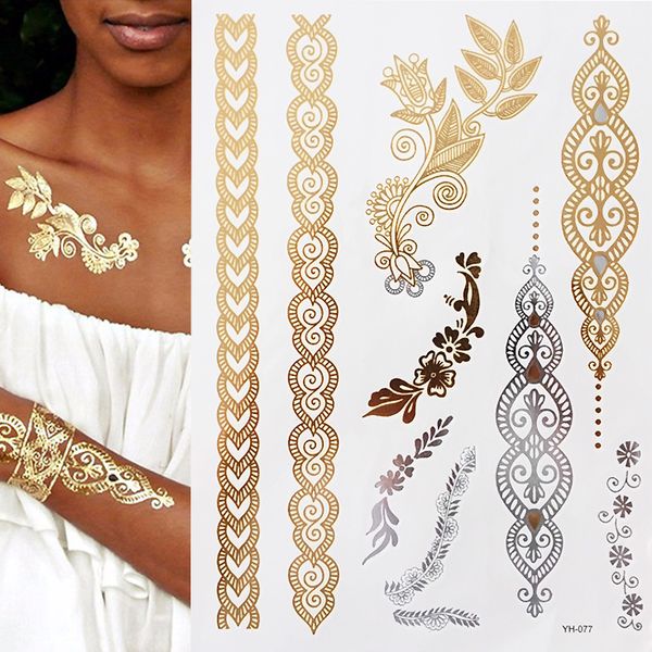 flash boho metallic gold/silver shimmering jewellery festival temporary tattoo for body art
flash boho metallic gold/silver shimmering jewellery festival temporary tattoo for body art