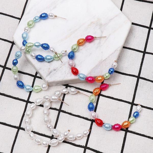 new fashion women imitation pearl hoop earring elegant wholesale popular multicolor faux pearl hoop earring, Golden;silver
new fashion women imitation pearl hoop earring elegant wholesale popular multicolor faux pearl hoop earring, Golden;silver