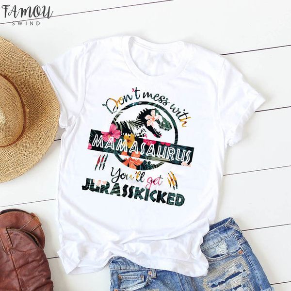 women dinosaur mama painting t shirt summer women mother female cute casual tshirt camisa mujer graphic tees t shirt, White
women dinosaur mama painting t shirt summer women mother female cute casual tshirt camisa mujer graphic tees t shirt, White