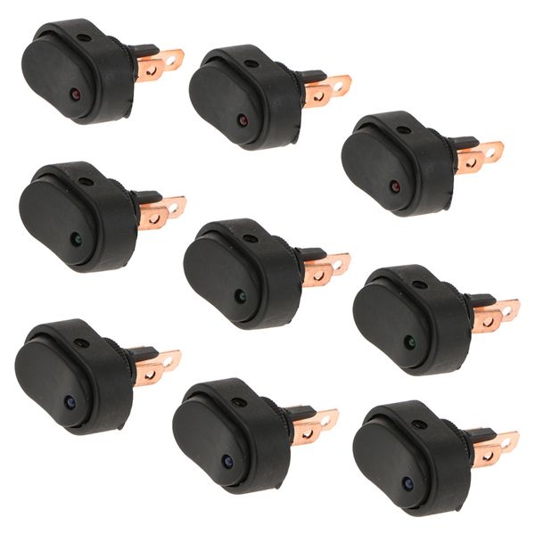 9pcs dc12v 30a heavy duty led off / on rocker тумблер 3blue + 3green + 3red для автомобиля шлюпки тележки модификации
9pcs dc12v 30a heavy duty led off / on rocker тумблер 3blue + 3green + 3red для автомобиля шлюпки тележки модификации