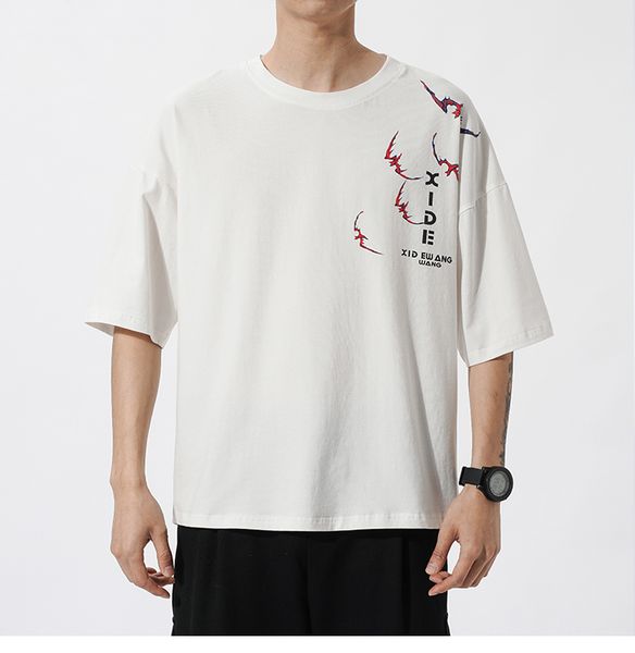 summer 2020 men's national trend loose printed short sleeve t-shirt men's round neck pullover summer t-shirt student trend, White;black
summer 2020 men's national trend loose printed short sleeve t-shirt men's round neck pullover summer t-shirt student trend, White;black