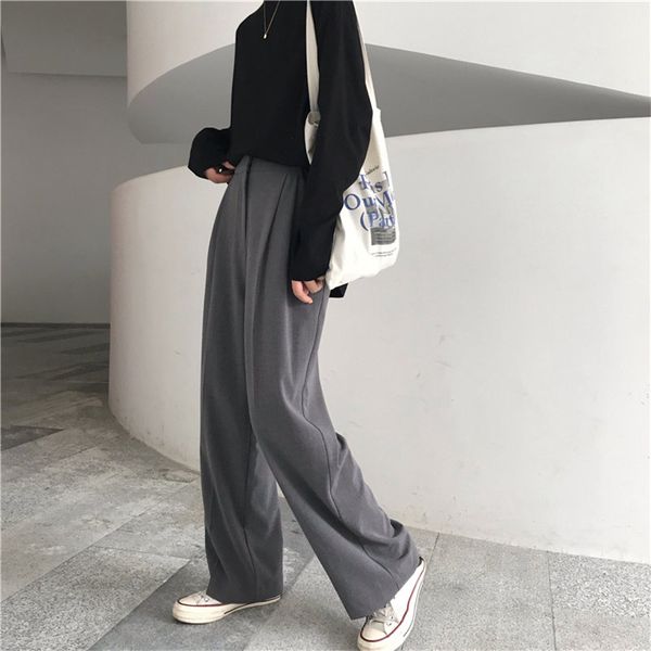 hzirip straight large size casual solid wide leg trousers streetwear suit full-length selling chic loose pants, Black;white
hzirip straight large size casual solid wide leg trousers streetwear suit full-length selling chic loose pants, Black;white