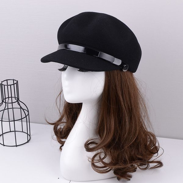 2020 new hat ladies autumn and winter woolen wild belt beret octagonal hat korean female fashion trend stereotypes cap, Blue;gray
2020 new hat ladies autumn and winter woolen wild belt beret octagonal hat korean female fashion trend stereotypes cap, Blue;gray