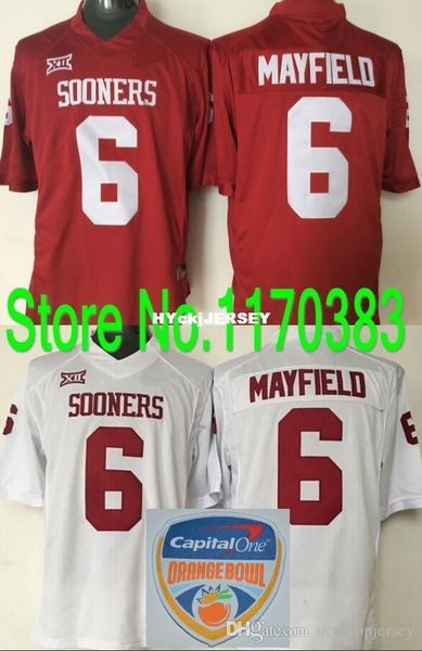 capital one orange bowl patch #6 baker mayfield football jersey oklahoma sooners college football jersey color red white jerseys, Black;red
capital one orange bowl patch #6 baker mayfield football jersey oklahoma sooners college football jersey color red white jerseys, Black;red